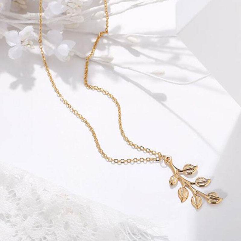 UNI-10523 - Gold Leaf - Necklace