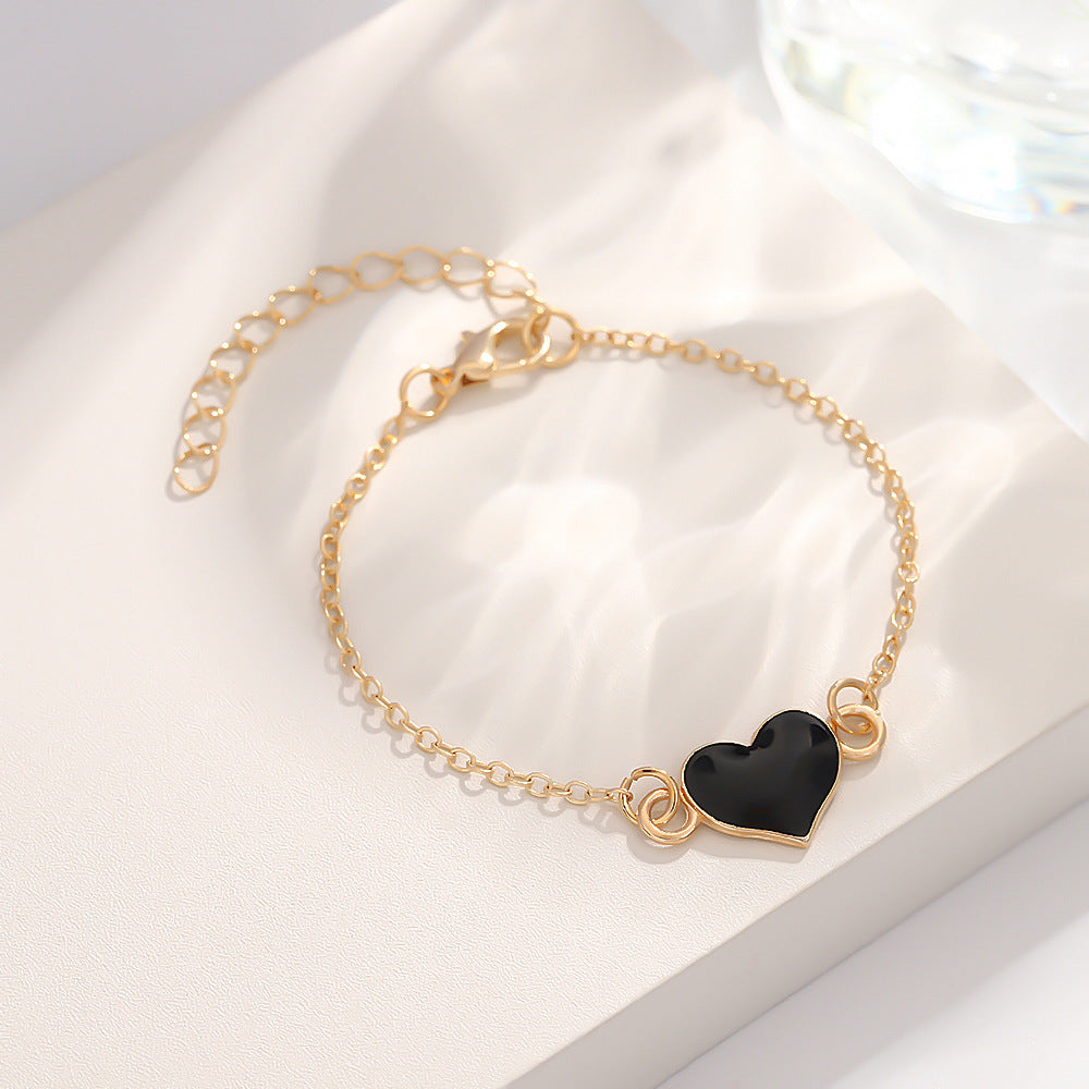 UNI-10544 - Black Heart Gold - Jewelry Set