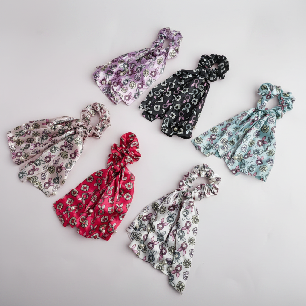 HC-127 - Fancy Bow - Hair Tie