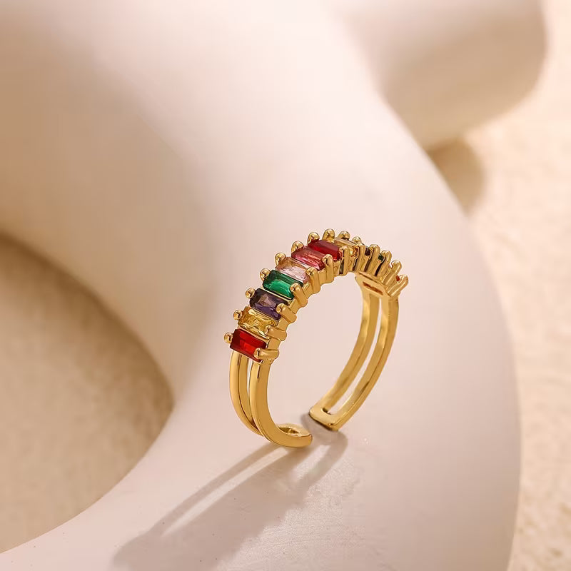 SS-12558 - Multi Gem Series - Ring Style 13
