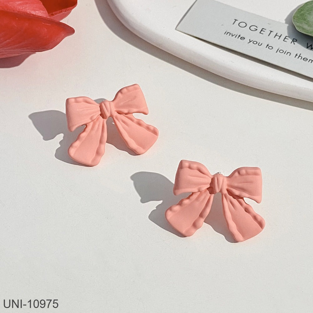 UNI-10975 - Pink Bow - Earring