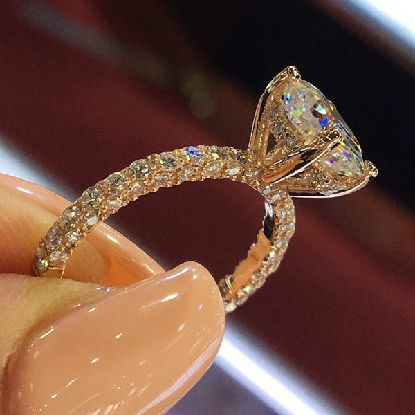 UNI-11915 - Rose Gold Luxury Diamonds - Ring