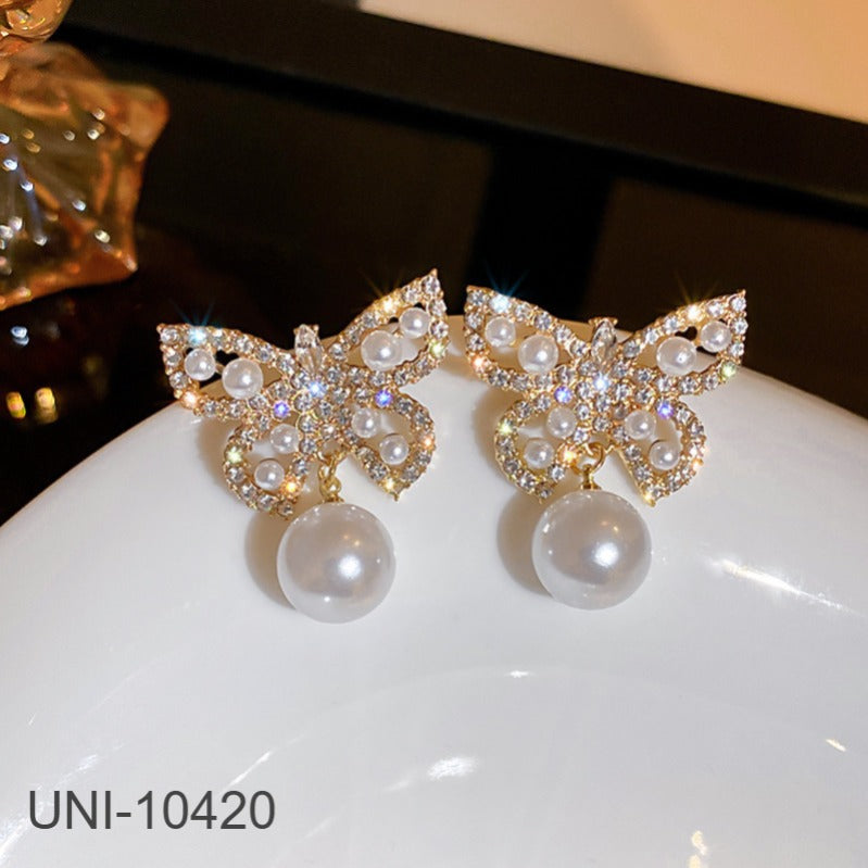 UNI-10420 - Pearly Butterfly - Earring