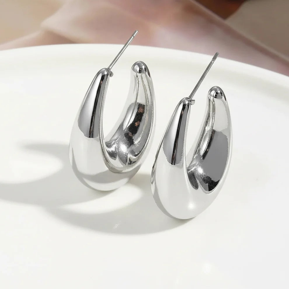 UNI-11054-2 - Classy Foiled Silver - Earring