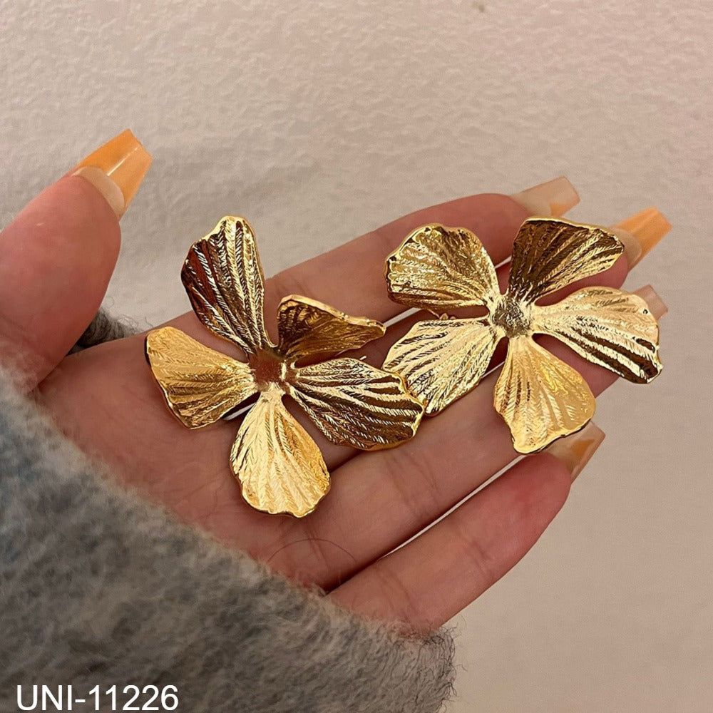 UNI-11226- Gold Flower - Earring