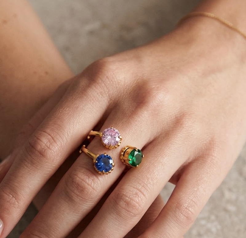SS-12550 - Multi Gem Series - Ring Style 5