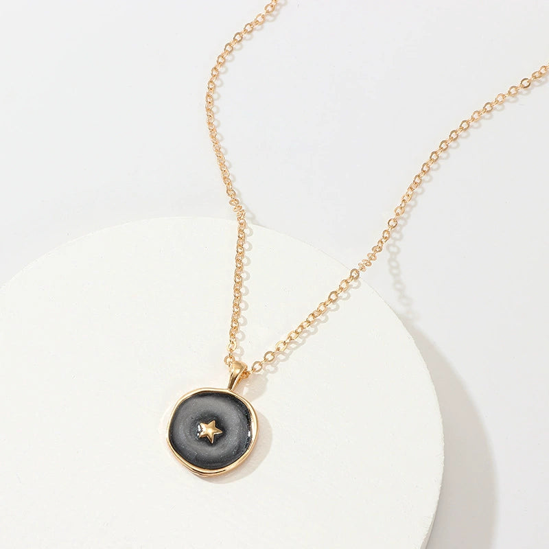 UNI-12414 - Enameled Star - Necklace