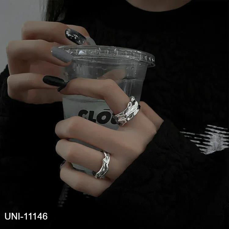 UNI-11146 - Silver Ring Set of 2
