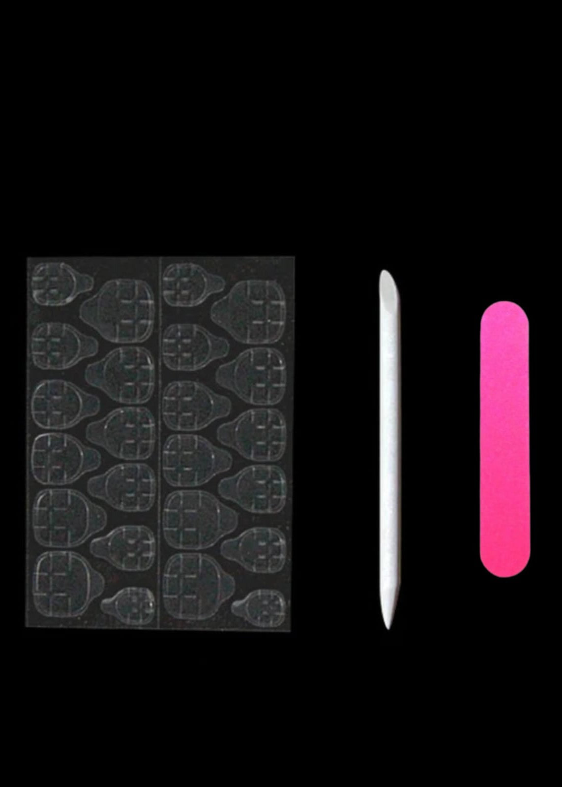 N-319 - Premium Nail Application Kit Set - 24 Nail Sticker + 2 Items