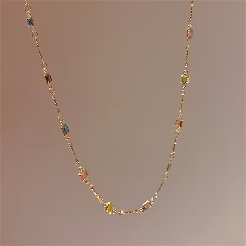 UNI-10877-1 - Multi Gem Gold - Necklace