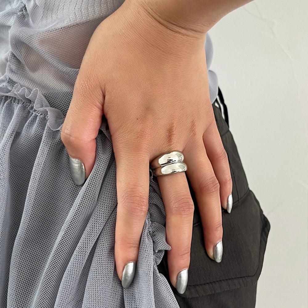 UNI-12685 - Classy Foiled Silver - Ring Style 1