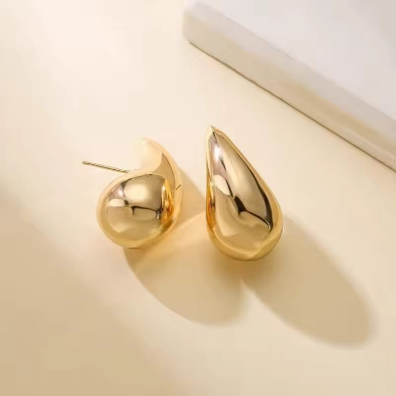 UNI- 11054-1 - Luxury Gold Foil Drop - Earring