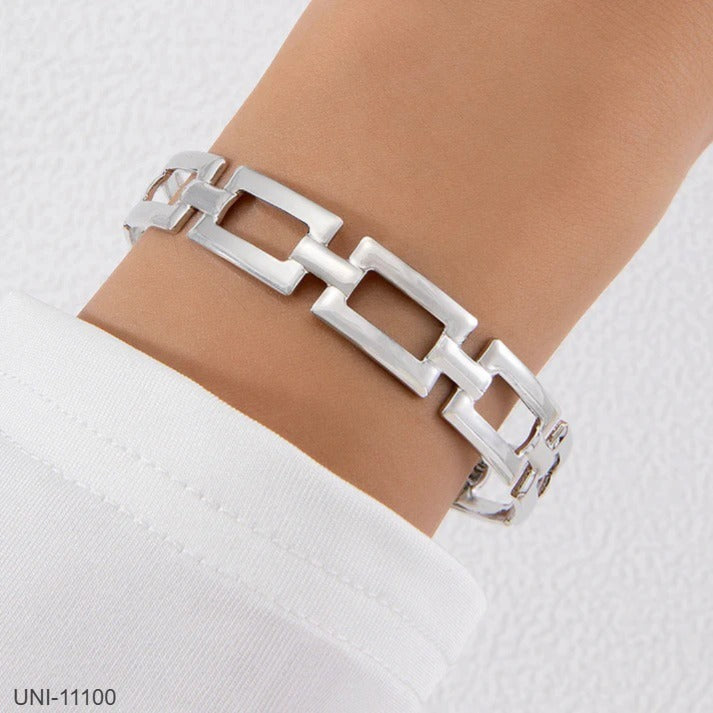 UNI-11100 - Luxury Silver Bangle - Bracelet