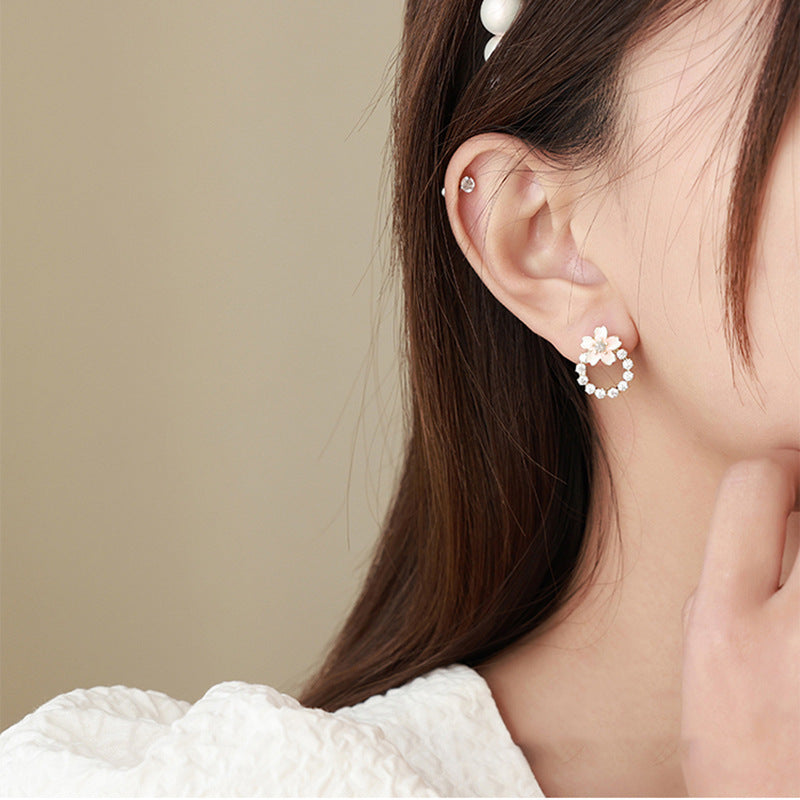 UNI-10441 - Sakura Flower Pearl - Earring