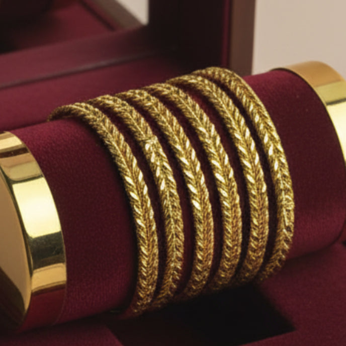 CH-104 - Luxury Gold Bangle - Set Set Of 6