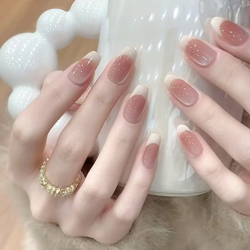 N-141 - Salmon Pink - Press On Nail Set Of 24