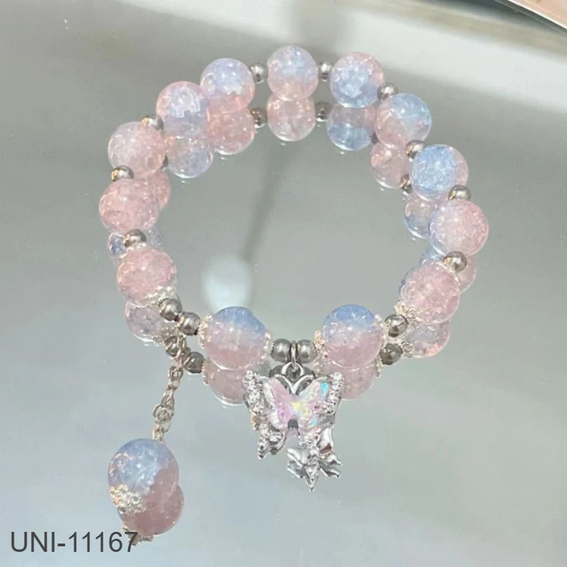 UNI-11167 - Magical Pink Stone Silver - Bracelet