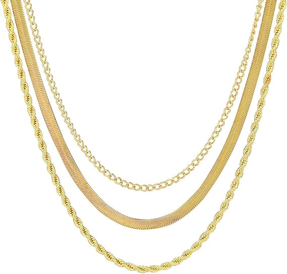 UNI-10637-1 - Gold Layered - Necklace Set Of 3