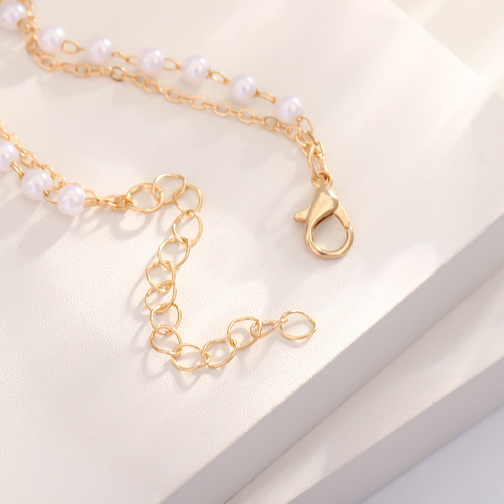 UNI-10568 - Pearl Double Layer Gold - Bracelet