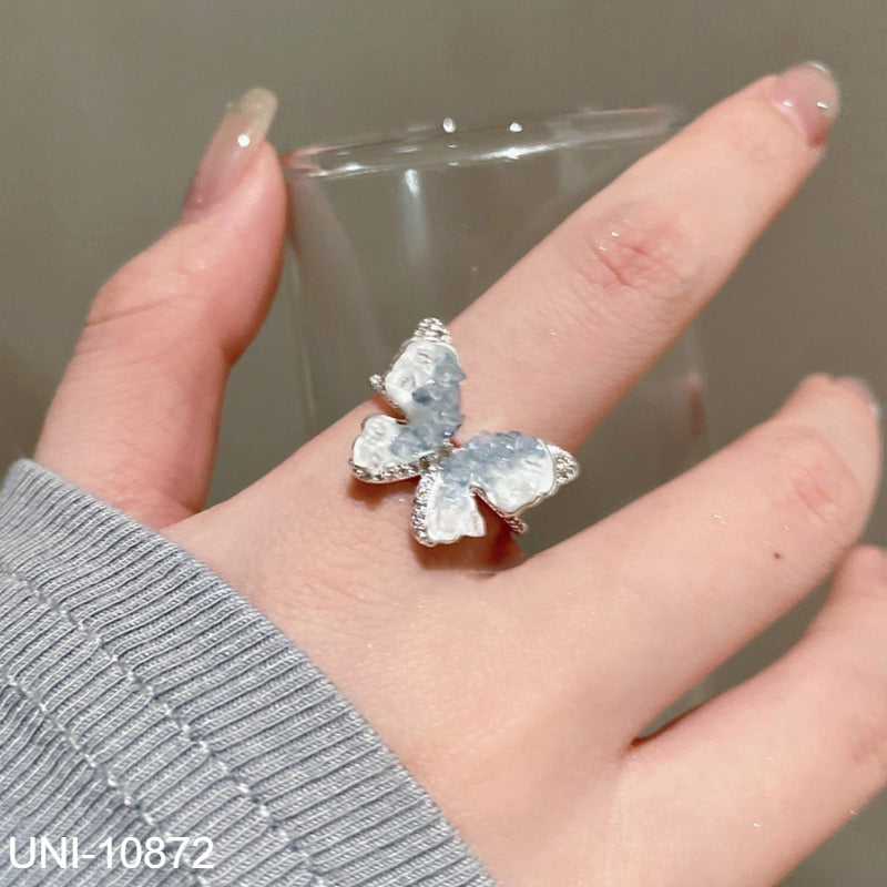 UNI-10872 - Marbled Stone Butterfly - Ring