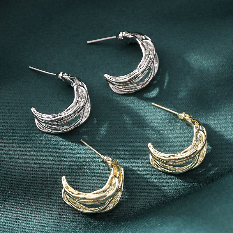 UNI-10357 - Faux Gold Hoop - Earring