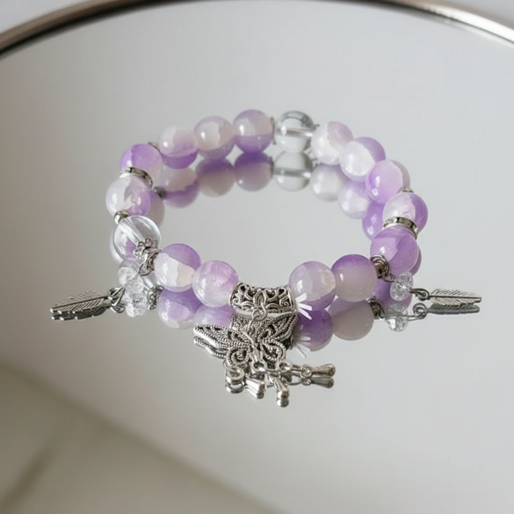 UNI-12311 - Butterfly Charms Beaded - Bracelet