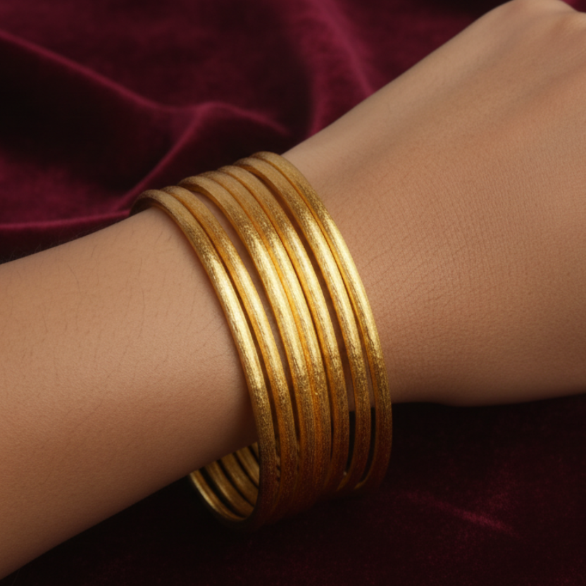 CH-55 - Gold Bangle - Set Set Of 6 Style 1