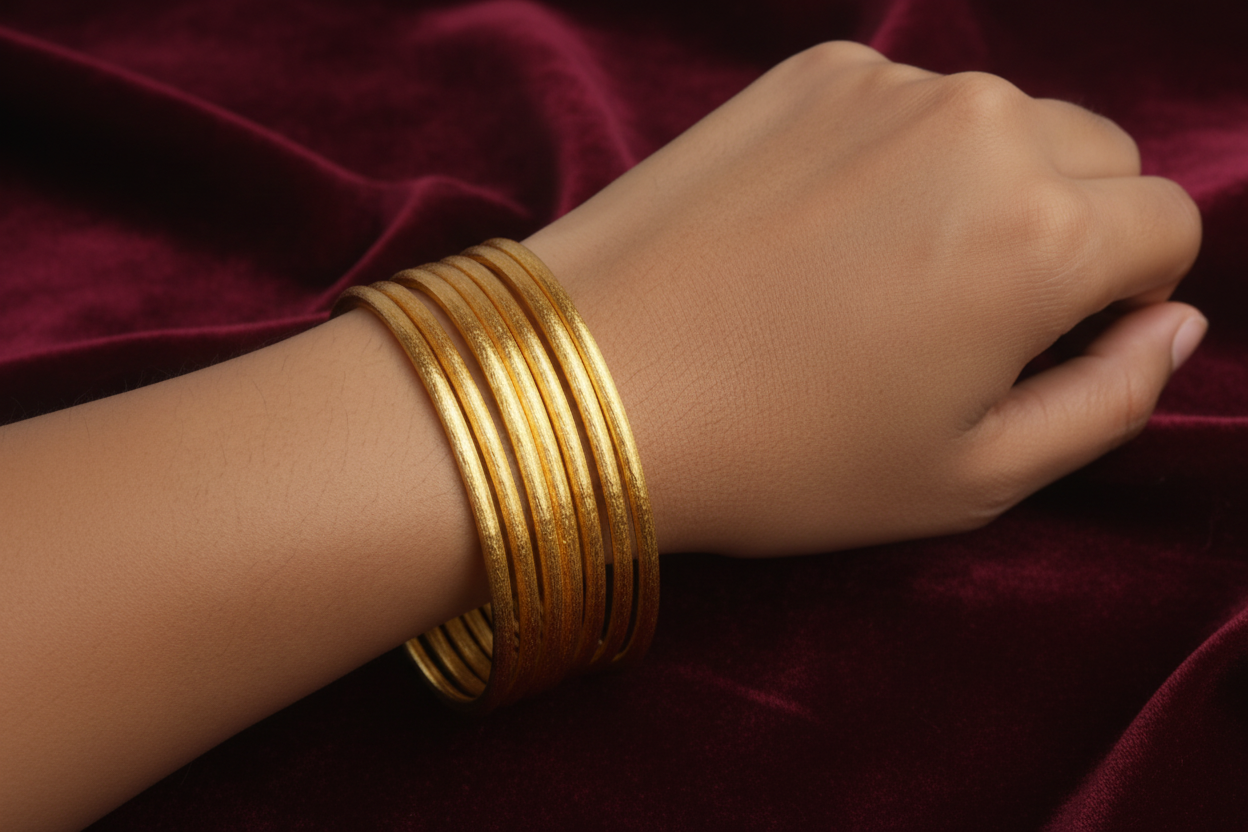 CH-55 - Gold Bangle - Set Set Of 6