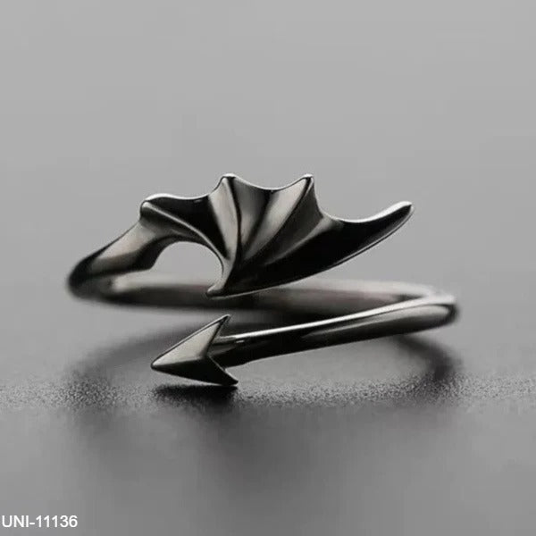 UNI-11136 - Retro Dragon Arrow Black Ring
