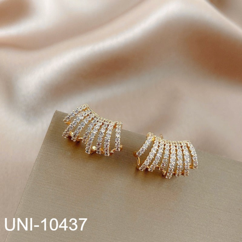 UNI-10437 - Diamonds Hoop Gold - Earring