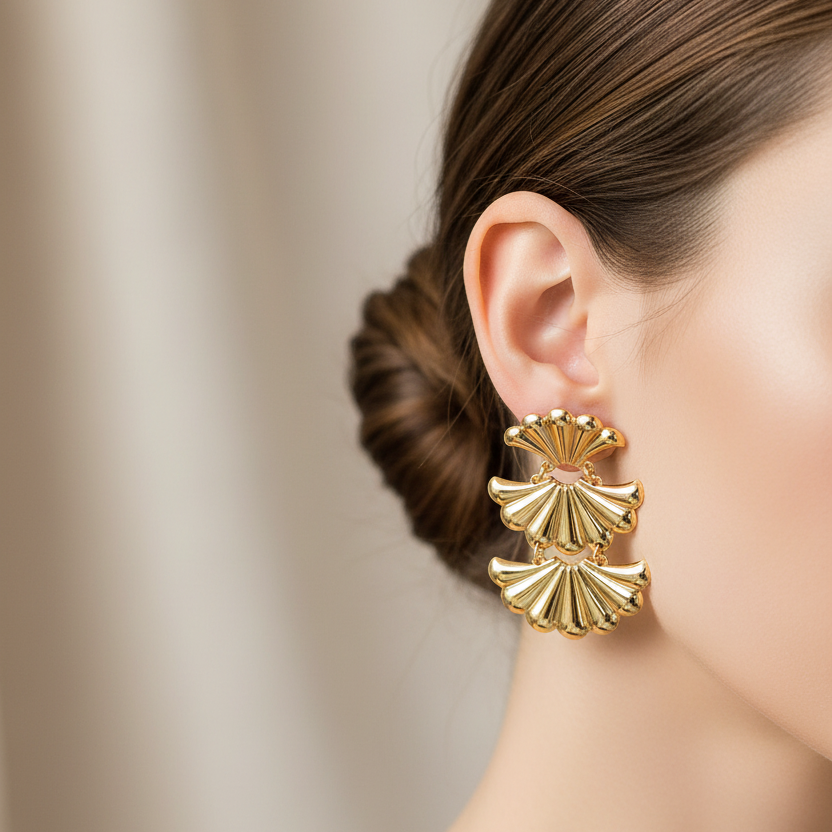 UNI-10352 - Foiled Gold Series - Earring Style 7