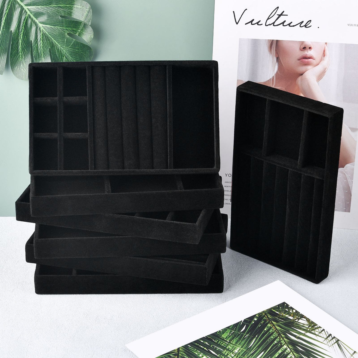 JJ-1015 - Black Velvet Jewelry Tray