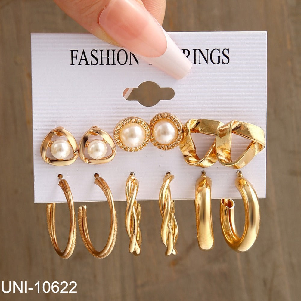 UNI-10622 - Fancy Hoop - Earrings Set Style 4