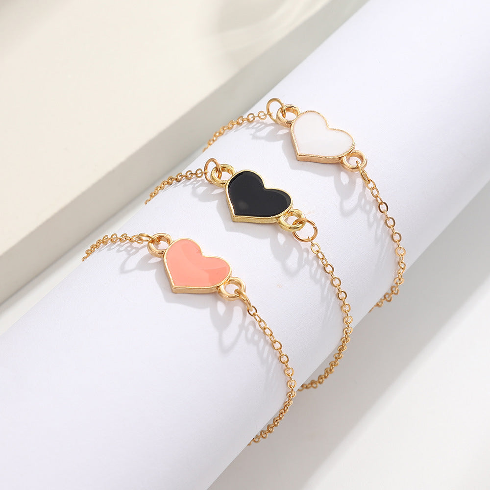 UNI-10552 - Black Heart Gold - Bracelet