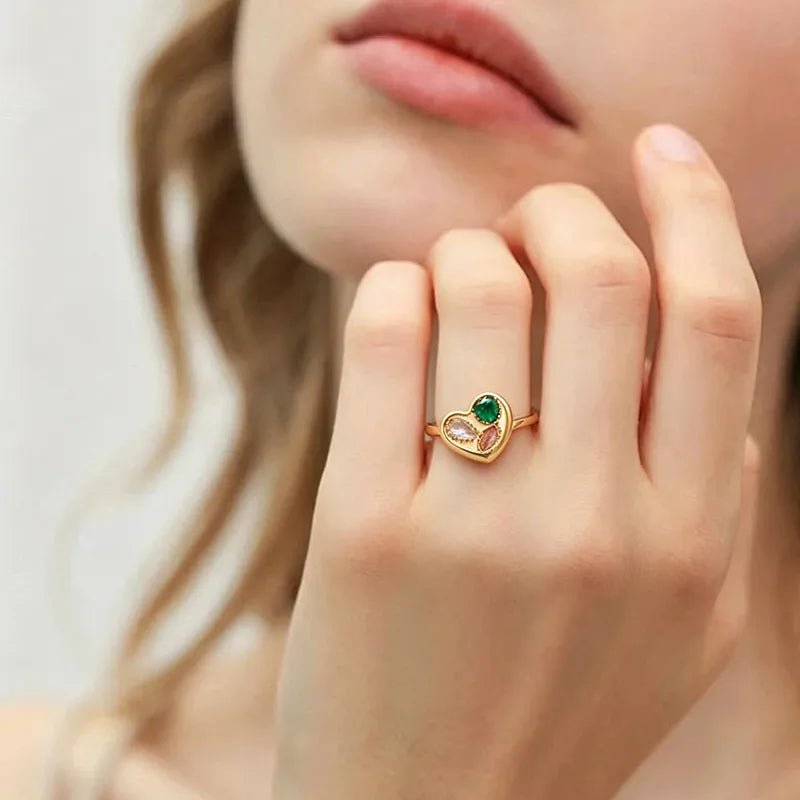 SS-12546 - Multi Gem Series - Ring Style 1