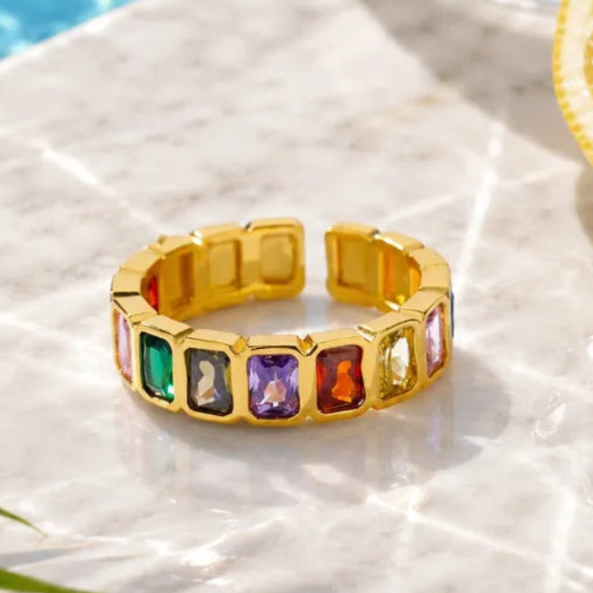 SS-12557 - Multi Gem Series - Ring Style 12