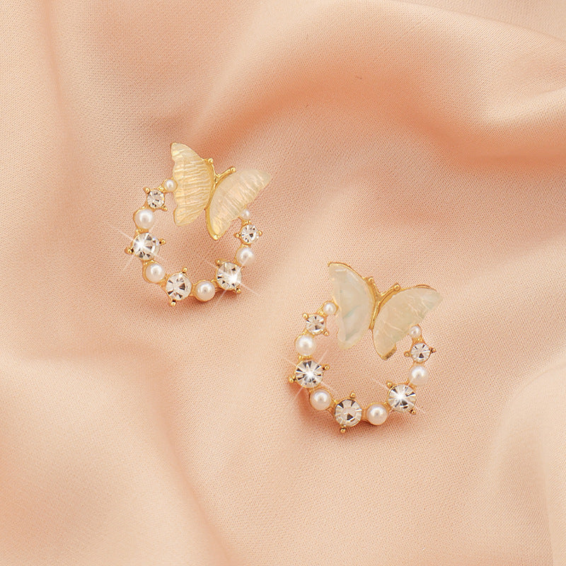 UNI-10333-4 - Diamonds Butterfly - Earring