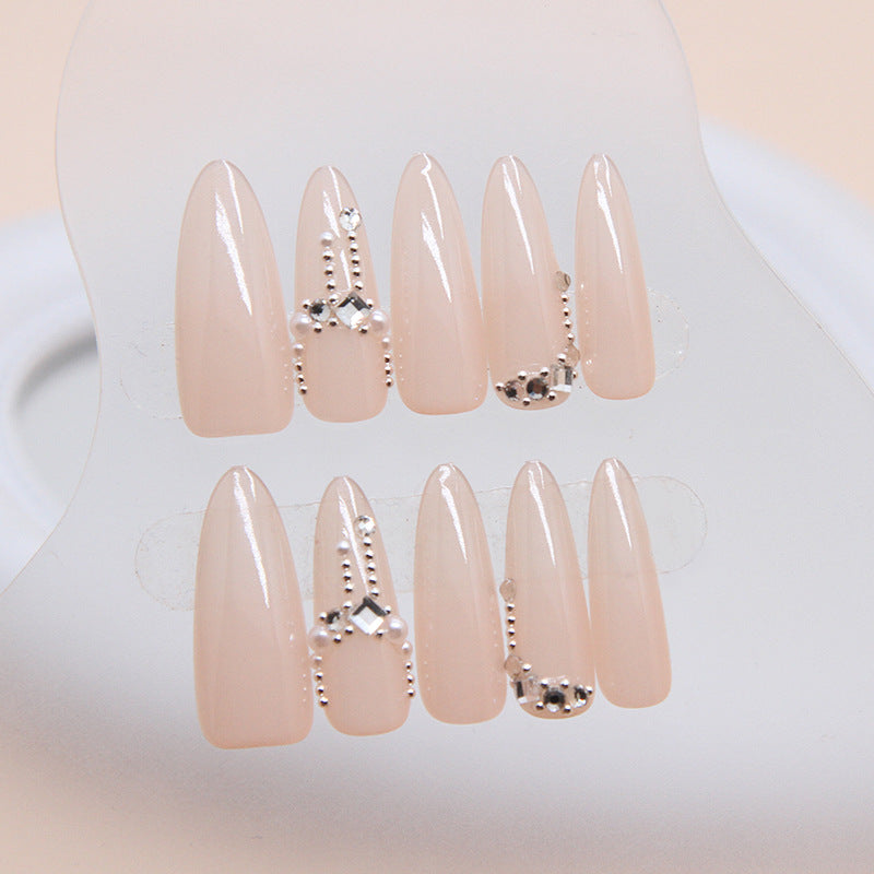 N-189 -  Fancy Long  - Press On Nail Set Of 24