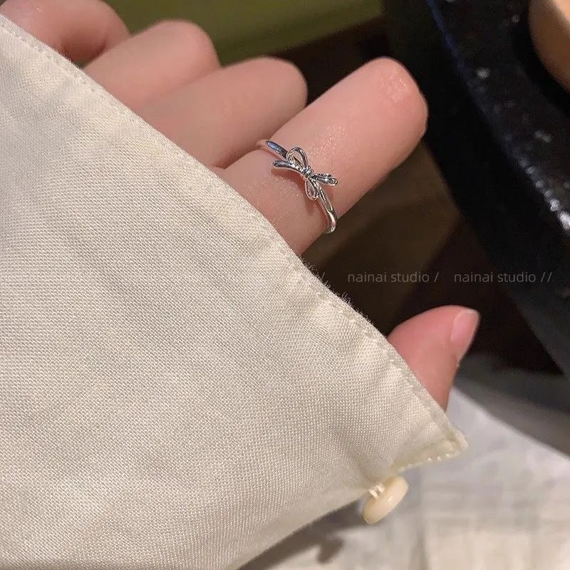 UNI-12305 - Silver Bow - Ring Set Of 6