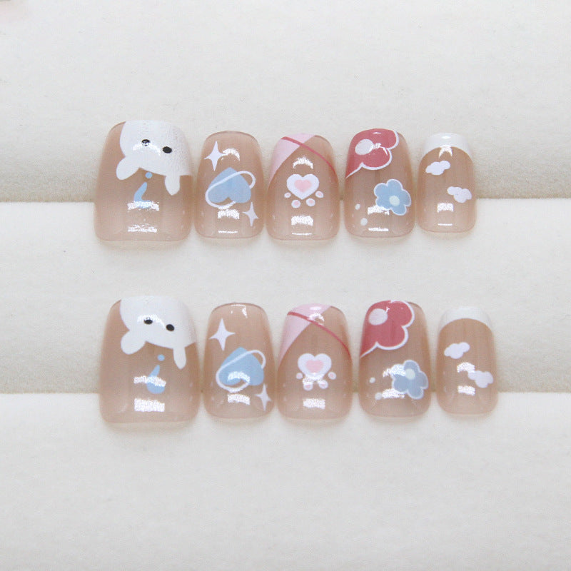 N-184 - Flower & Animal - Press On Nail Set Of 24