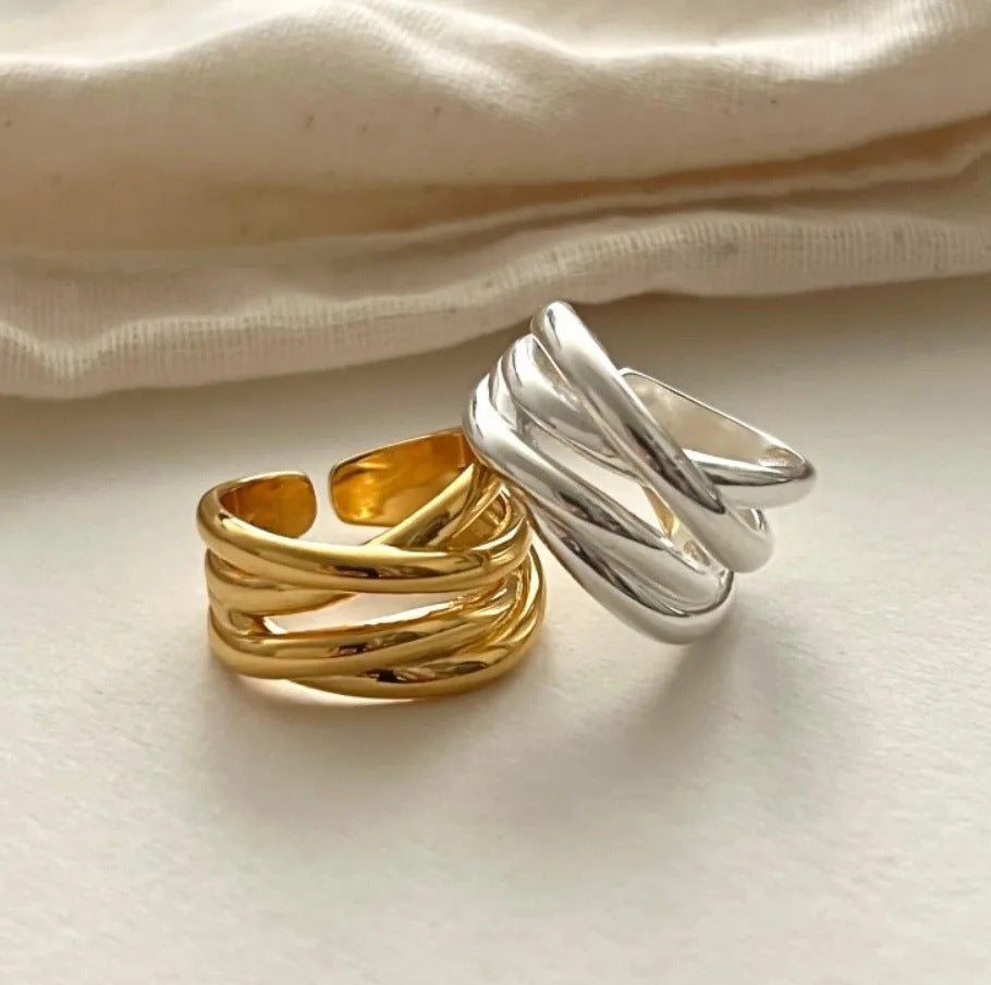 UNI-12625 - Chunky Foiled Silver - Ring