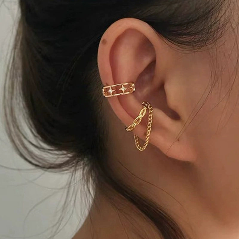 UNI-12608 - Sparkle Stars Gold - Earring Set of 2