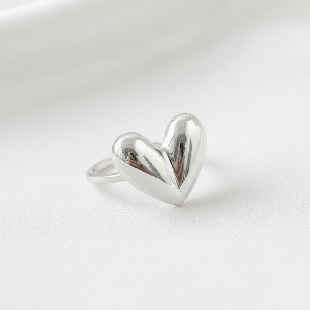 UNI-12409 - Silver Heart - Ring