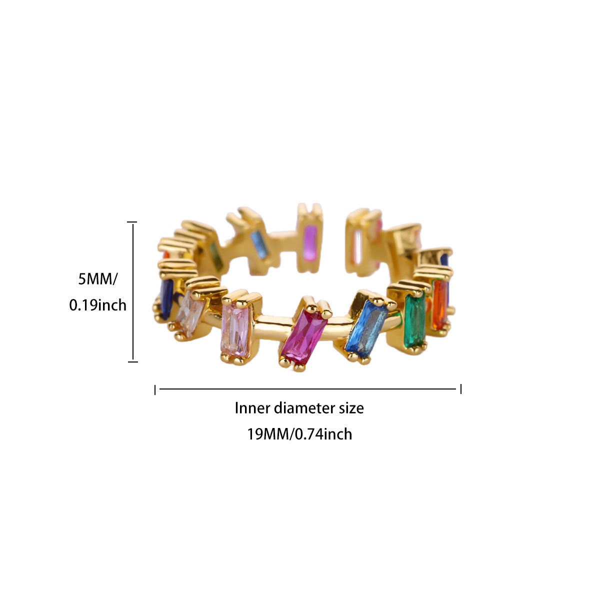 SS-12555 - Multi Gem Series - Ring Style 10