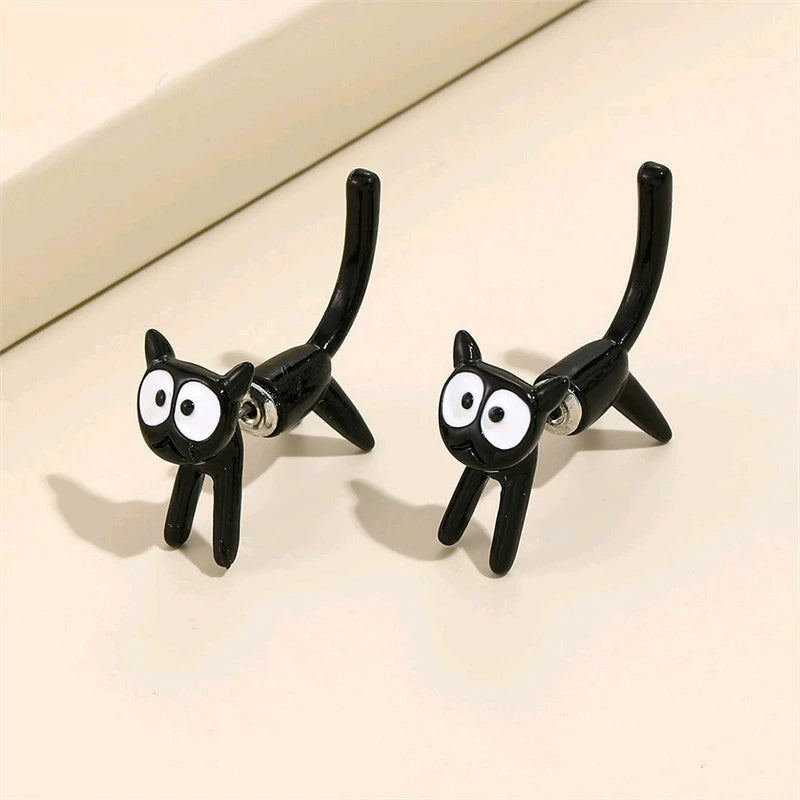 UNI-12703 - Black Cat - Earring