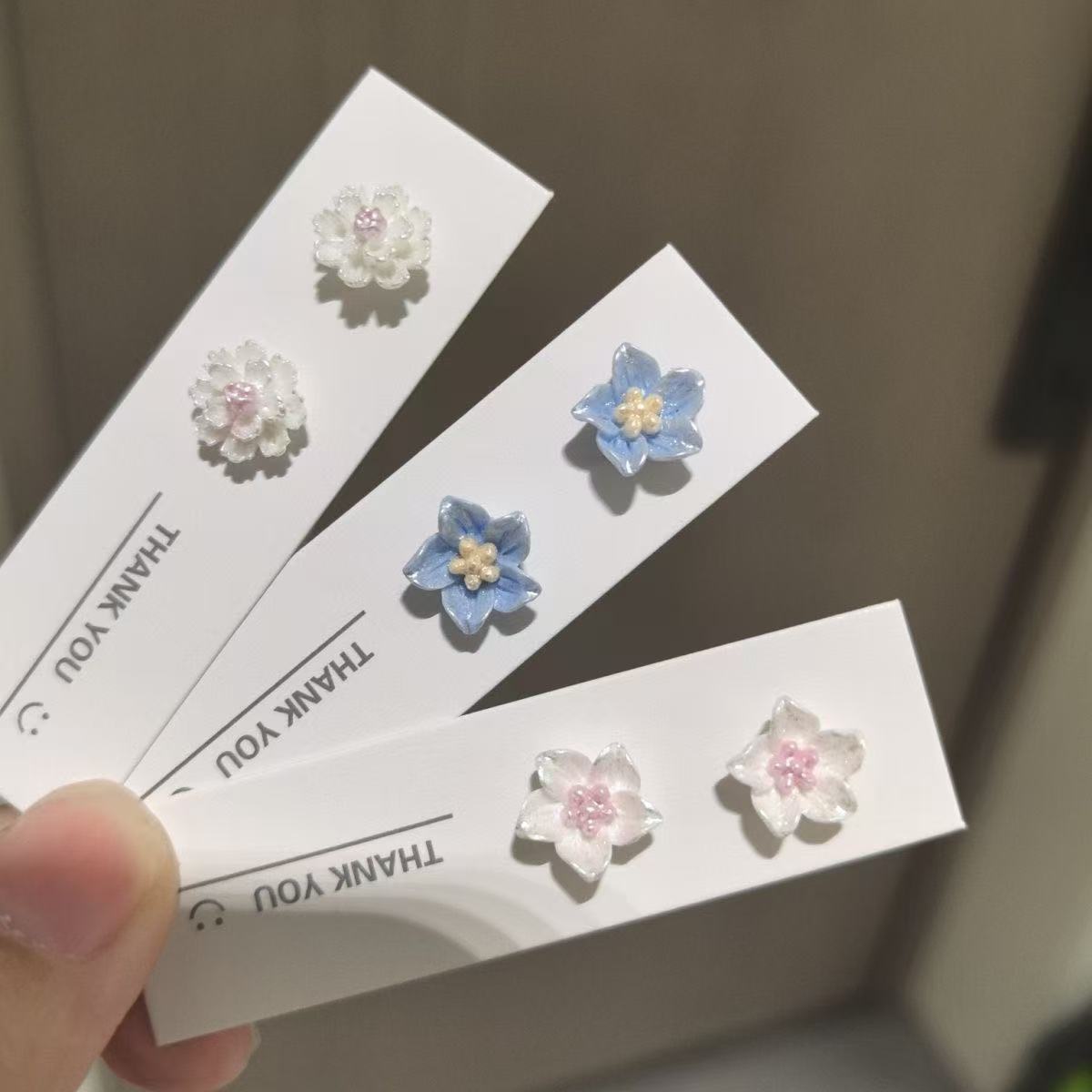 UNI-11590 - Mini Flowers - Ear Studs Set Of 3