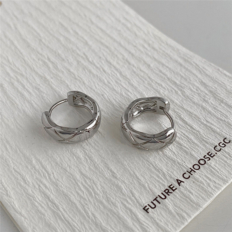 UNI-11244 - Silver Hoop - Earring