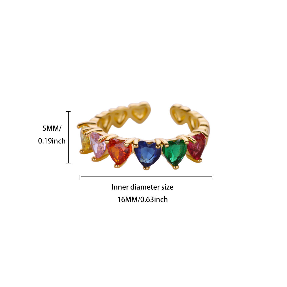 SS-12554 - Multi Gem Series - Ring Style 9