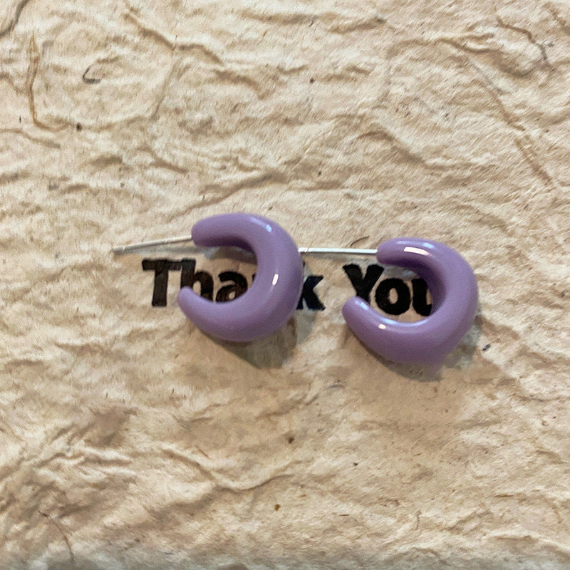 UNI- 11551 - Chunky Grape Purple - Earring