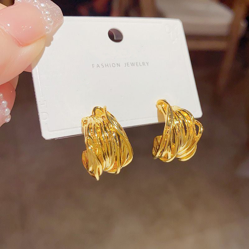UNI- 11049- Gold Hoops - Earring